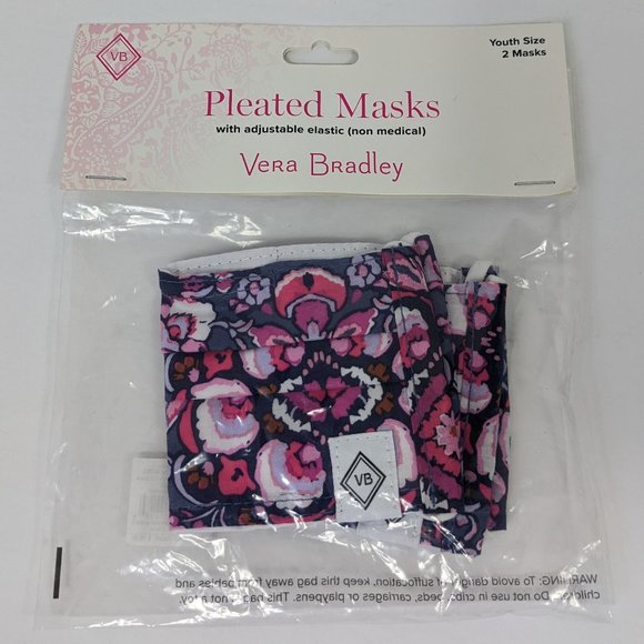 Vera Bradley Accessories Vera Bradley Youth Pleated Face Masks